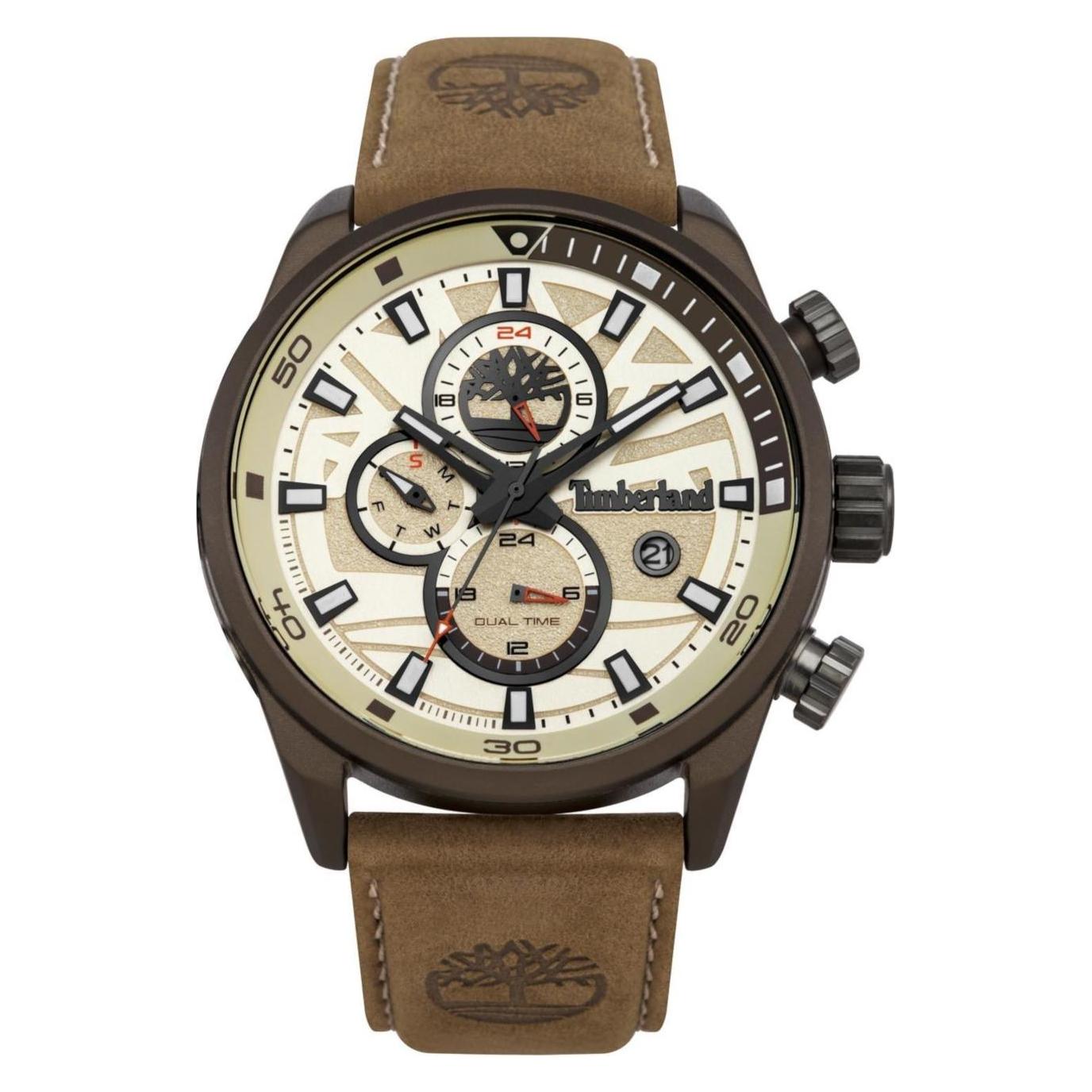 Lotus, Armbanduhr, Montre Homme Timberland TBL14816JLBN/07, Schwarz, Braun, Grau, (Analoguhr, 46 mm)