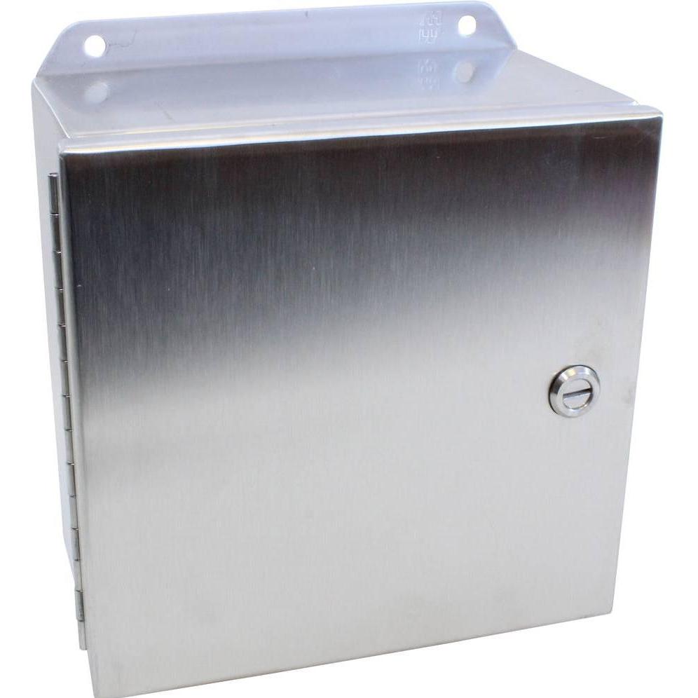 Hammond Wand-Gehäuse 203 x 102 Edelstahl 1 St. (Gehäuse), Elektronikzubehör + Gehäuse, Silber