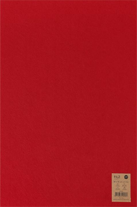 Actual product image I Am Creative Textile felt, red, 30x45cm x 3mm (30 x 45 cm)