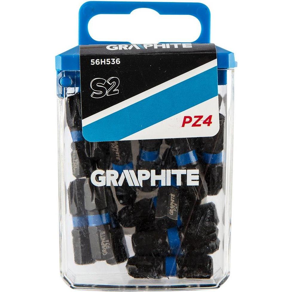 Graphite, Bits, screwdriver bit (Impact bits PZ4 x 25 mm, 20 pcs.) (PZ4)