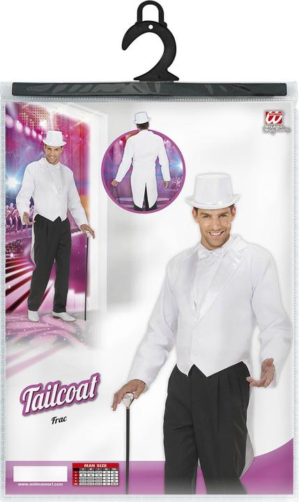 Actual product image Widmann White satin-lined tailcoat with satin collar (S)