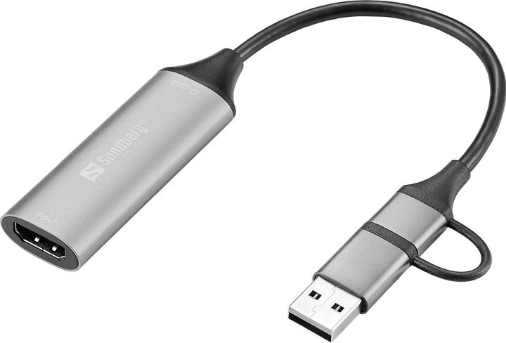 Image du produit Sandberg HDMI Capture Link to USB-C/A (USB-C, HDMI, 1 cm)