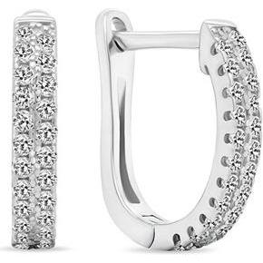Brilio, Ohrringe, Silver - Sparkling silver earrings with zircons EA564W