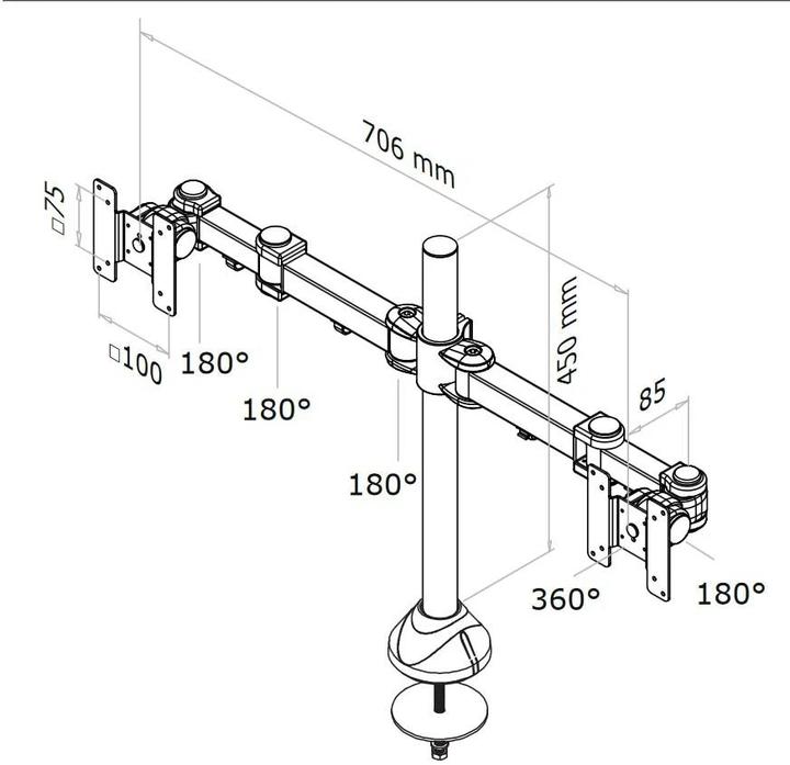 Image du produit Neomounts Fpma-D960dg (Tables, 27", 6 kg)