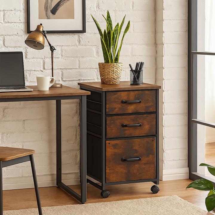Produktbild Relaxdays Industrial Rollcontainer 3 Schubladen (40 x 40 x 68 cm)