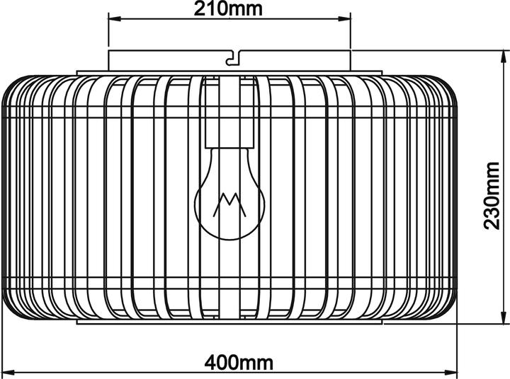 Actual product image Brilliant Woodrow E27 DE1 Deckenleuchte 40cm (E27)