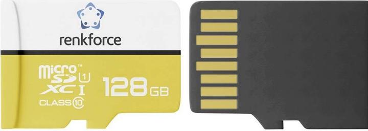 Produktbild Renkforce RF-mSDC-128GB USB-Stick 128 GB RF-7483376 (128 GB, microSDHC, microSDXC, U1, UHS-I)