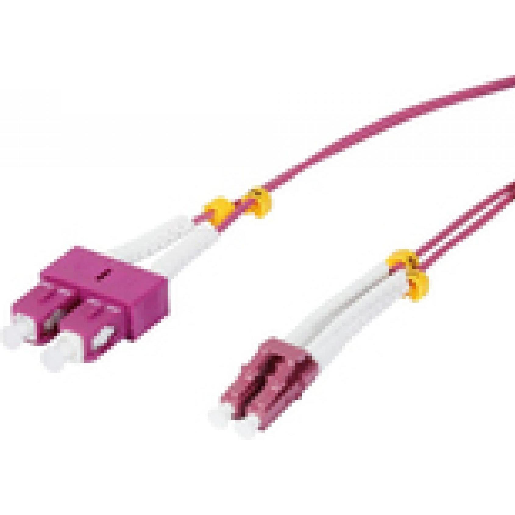 Synergy 21 Kabel LWL-Patch 1,0m LC-SC, 50/125um,OM4, AD=2mm, flexible Knickschutztülle *Synergy21* (1 m), Netzwerkkabel