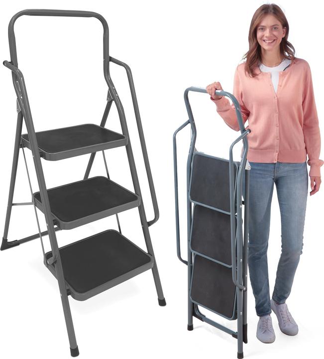 Actual product image Aktivshop Safety ladder "3- or 4-step" with handrail (Scaffolding, 46 cm)