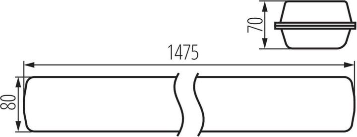 Actual product image Kanlux Hermetic LED light MAH LED HI 48W-NW RYF IP65 6400lm 4000K 22608 (6400 lm)