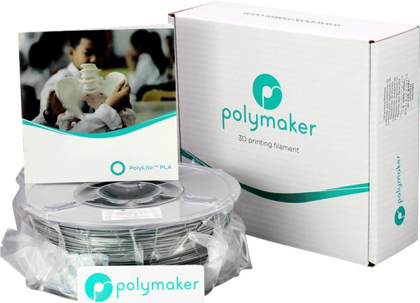 Produktbild Polymaker PolyLite PLA - Grey - 1.75mm (PLA, 1.75 mm, 1000 g)