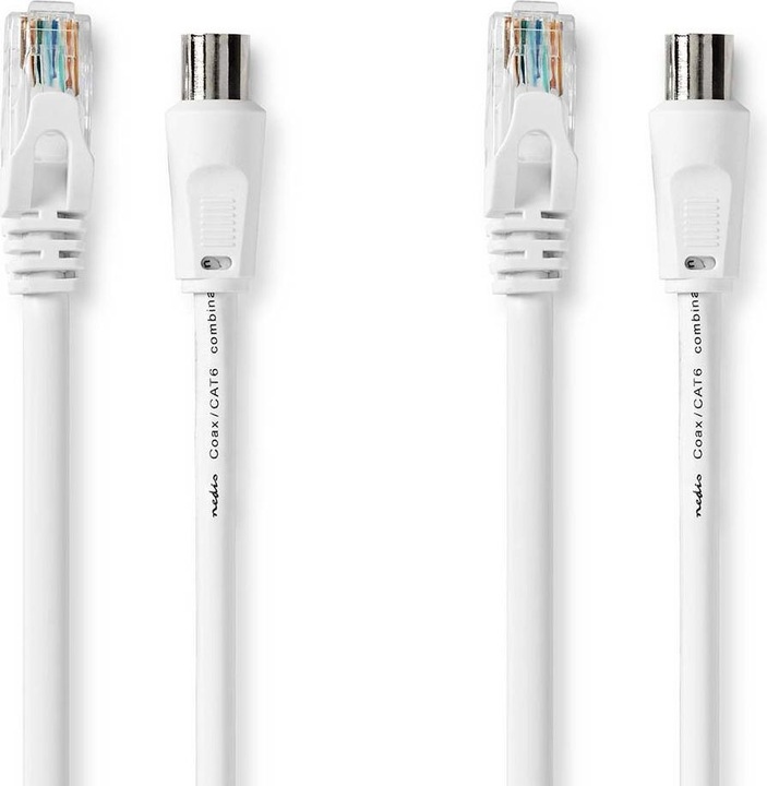 Nedis Coax & Cat6 Kombikabel | IEC (Coax) Stecker / RJ45 Stecker | IEC (Coax) Buchse / RJ45 Stecker (Antennenkabel)