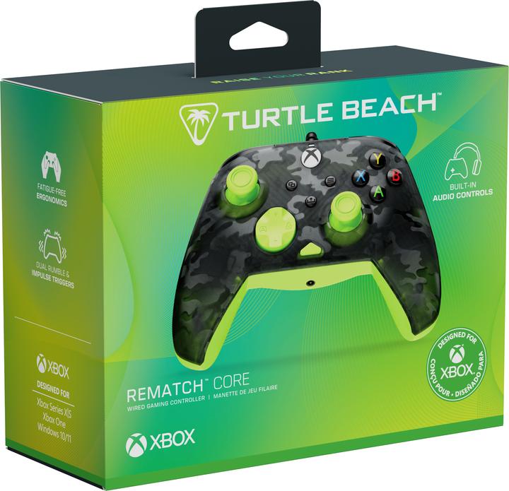 Actual product image Turtle Beach Rematch Core Wired Controller · XB · Ghost Camo Black & Yellow (PC)