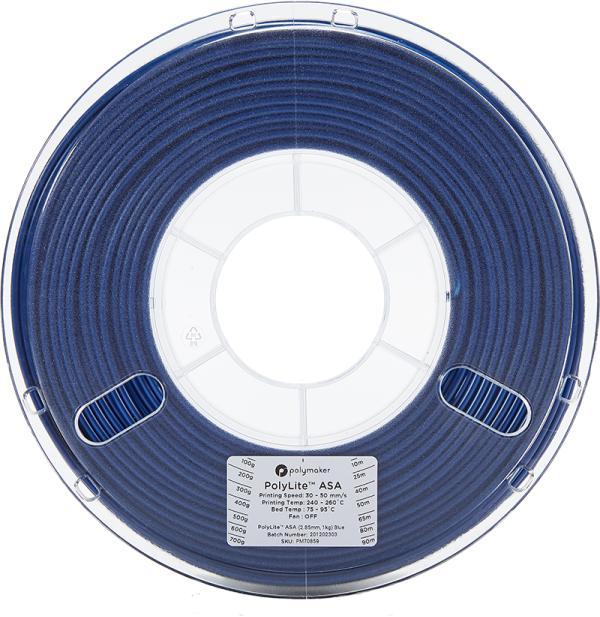Image du produit Polymaker PolyLite ASA - Blue- 2.85mm (ASA, 2.85 mm, 1000 g)