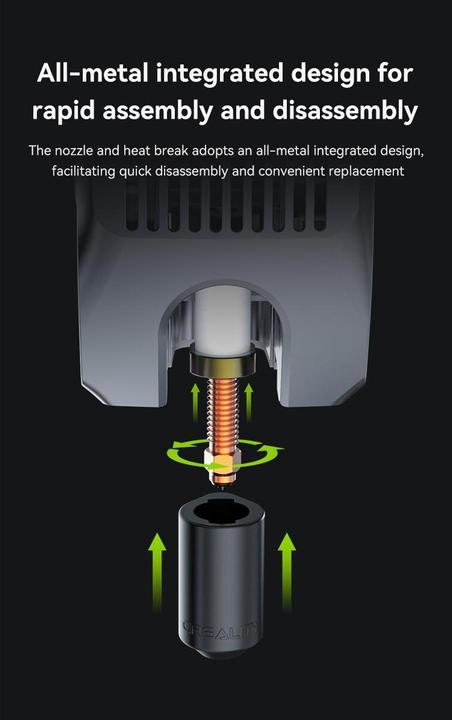 Image du produit Creality Licorne K2P Quick Swap Nozzle 0.6 (Tube de grenaillage)