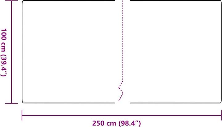 Produktbild vidaXL Läufer-Teppich (250 x 100 cm)
