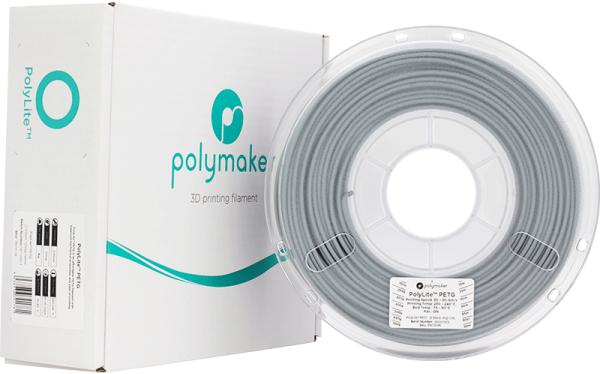 Image du produit Polymaker PolyLite PETG - Grey - 2.85mm (PETG, 2.85 mm, 1000 g, Gris)