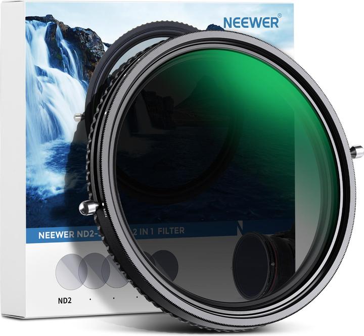 Neewer 82MM MRC Adjustable HD ND Filter ND2-ND32&CPL (82 mm, Polarizing filter)