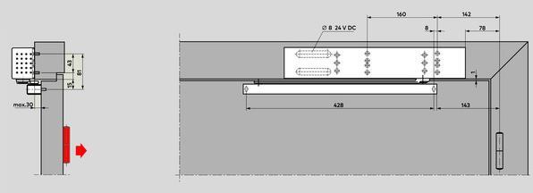 Actual product image Dormakaba TS 99 FL (Wooden door, Garden gate, Indoor)