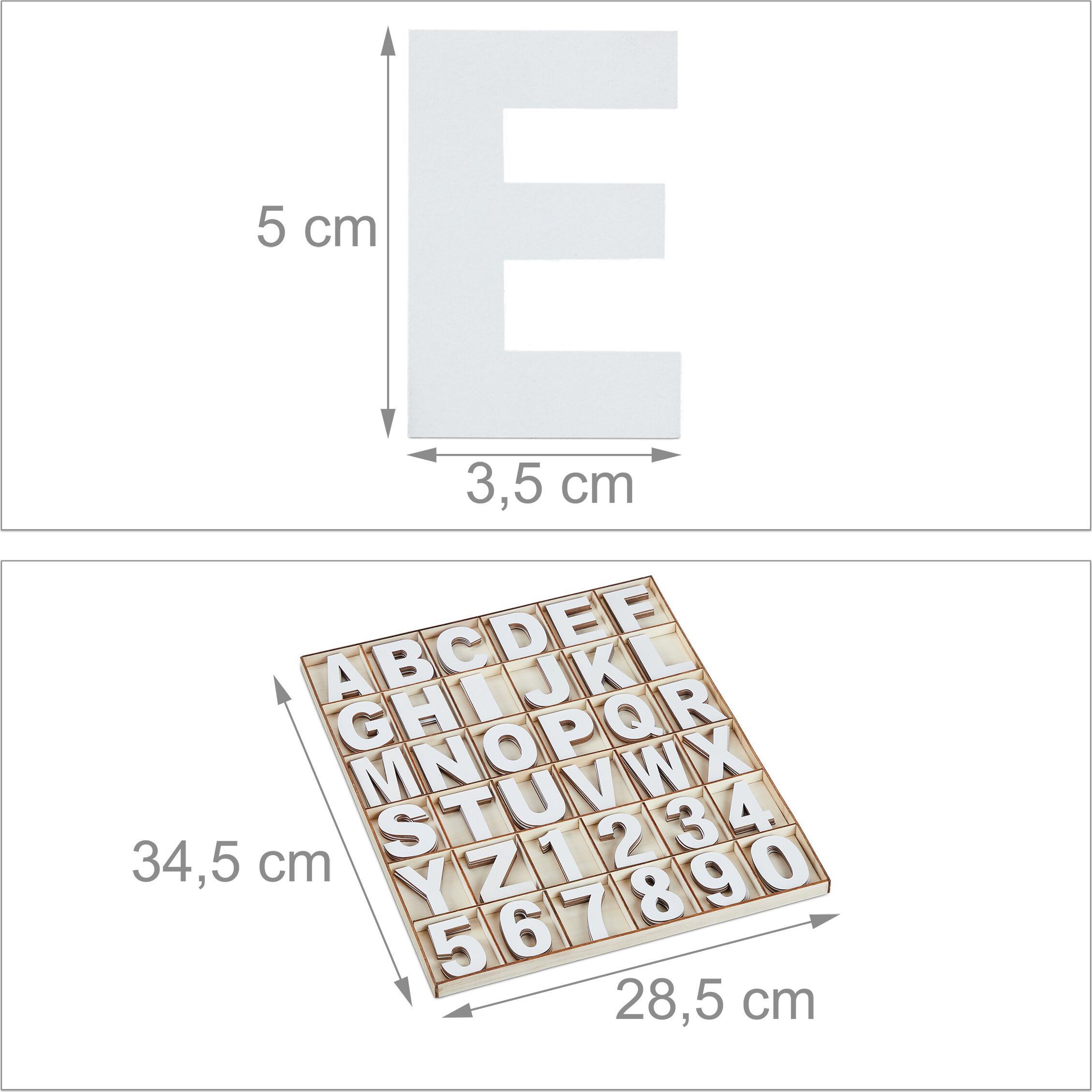 Thumbnail - Relaxdays, Holzbuchstaben + Stoffbuchstaben, 144tlg. Holzbuchstaben Set