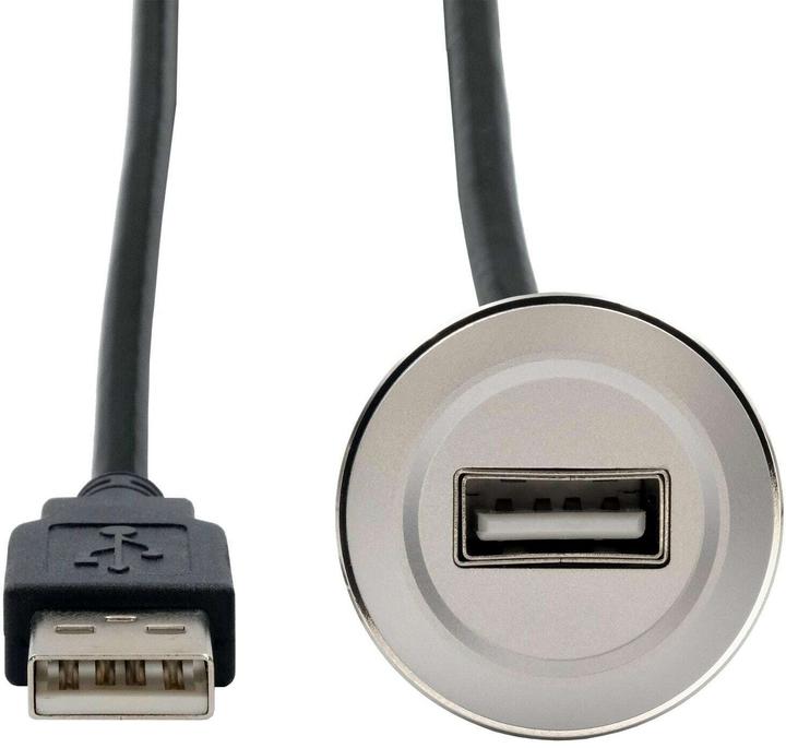 Actual product image Exsys Panel mount adapter USB-A f-m (0.30 m, USB 2.0)
