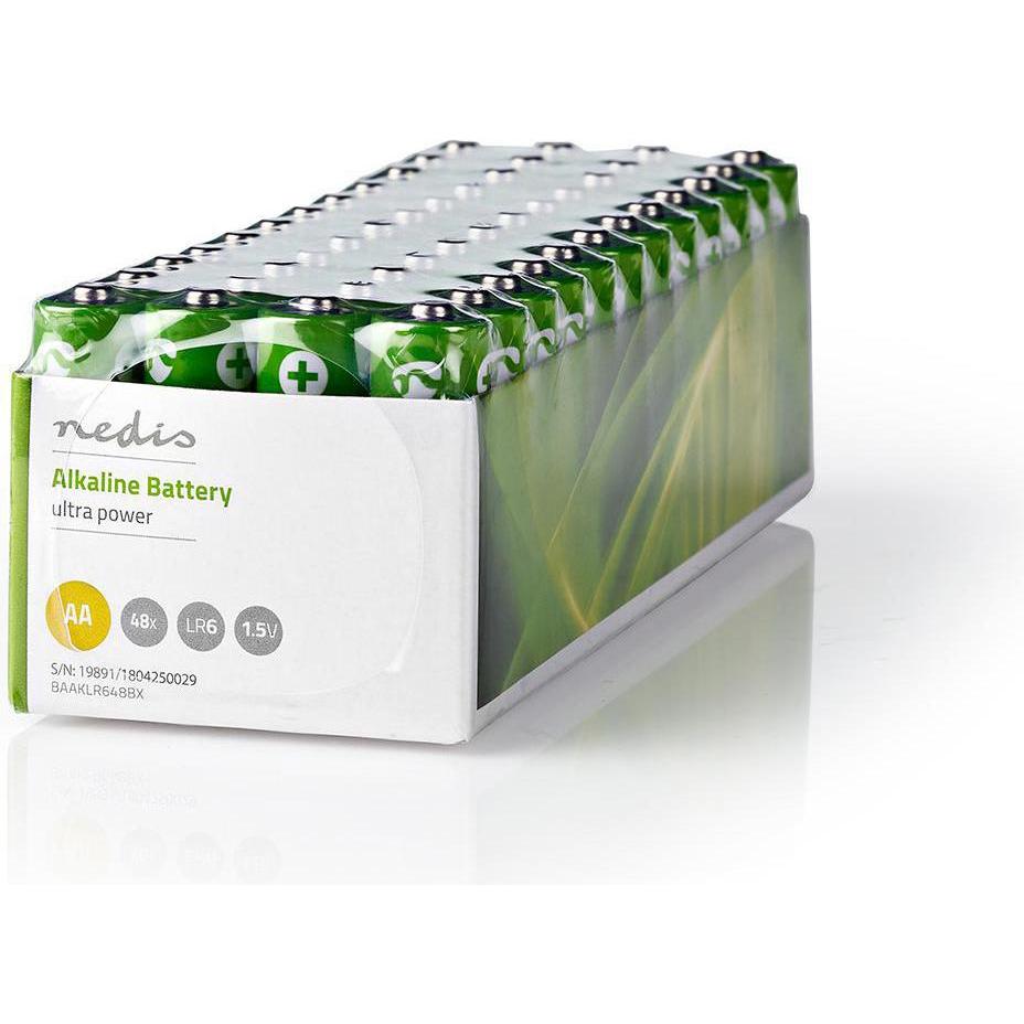 Nedis Alkaline Batterie AA 1.5 V DC 48er-Pack (48 Stk., AA), Batterien + Akkus