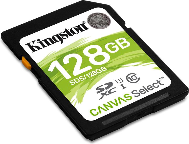 Produktbild Kingston Canvas Select SDXC Card (128 GB, SDXC, U1, UHS-I)