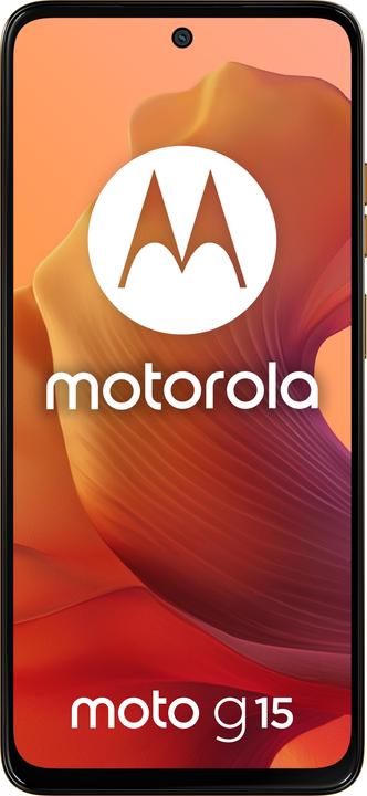 Actual product image Motorola moto g15 (128 GB, Sunrise Orange, 6.72", Dual SIM, 50 Mpx, 4G)