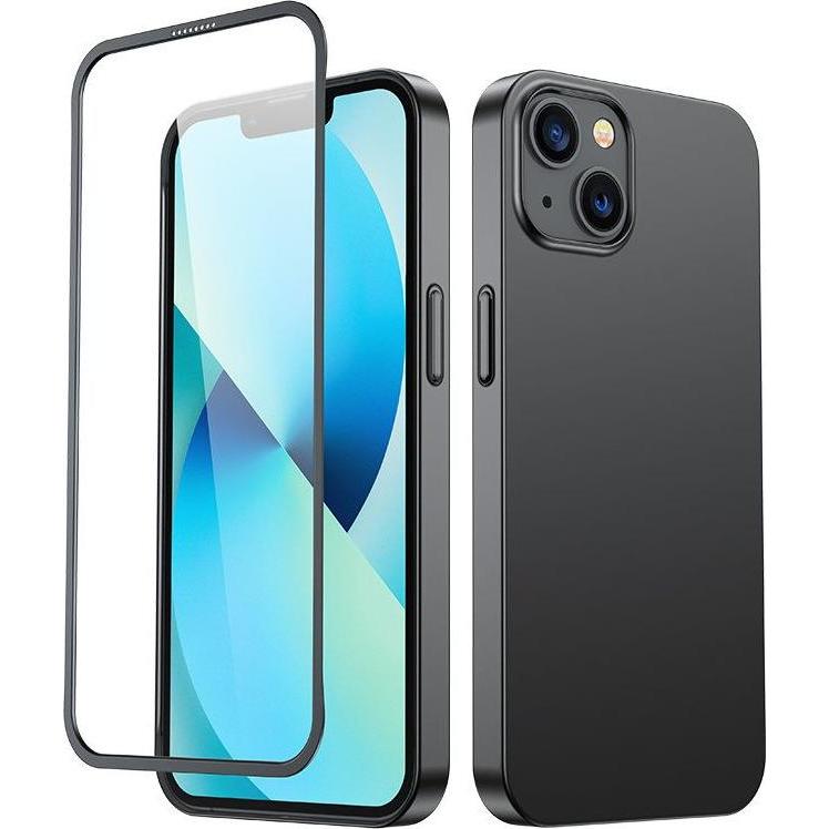 Thumbnail - Joyroom 360 Full Case front and back cover for iPhone 13 + tempered glass screen protector black (JR (Apple iPhone 13), ...