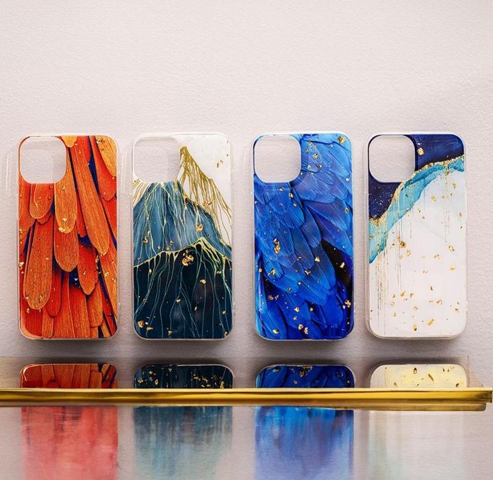 Actual product image OEM Gold Glam case for Xiaomi Redmi 14C 4G leaves (Xiaomi Poco C75, Xiaomi Redmi 4)