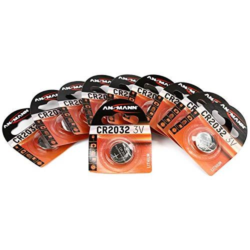 Ansmann 5020122 Batteria Monouso CR2032 Al Litio (10 Pz., CR2032), Batterie + Pile