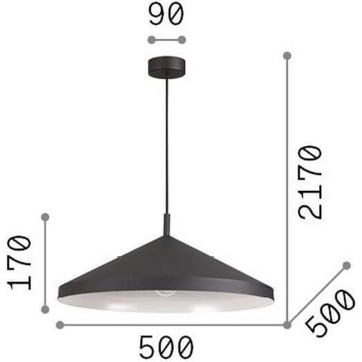 Thumbnail - Ideal lux, Pendelleuchte, YURTA Pendelleuchte E27 ⌀500mm dimmbar Weiss 285160 (E27)