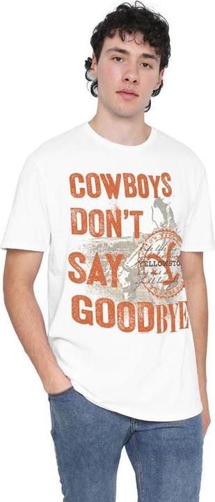 Immagine prodotto Yellowstone Cowboys Don't Say Goodbye Maglietta Uomo (S)