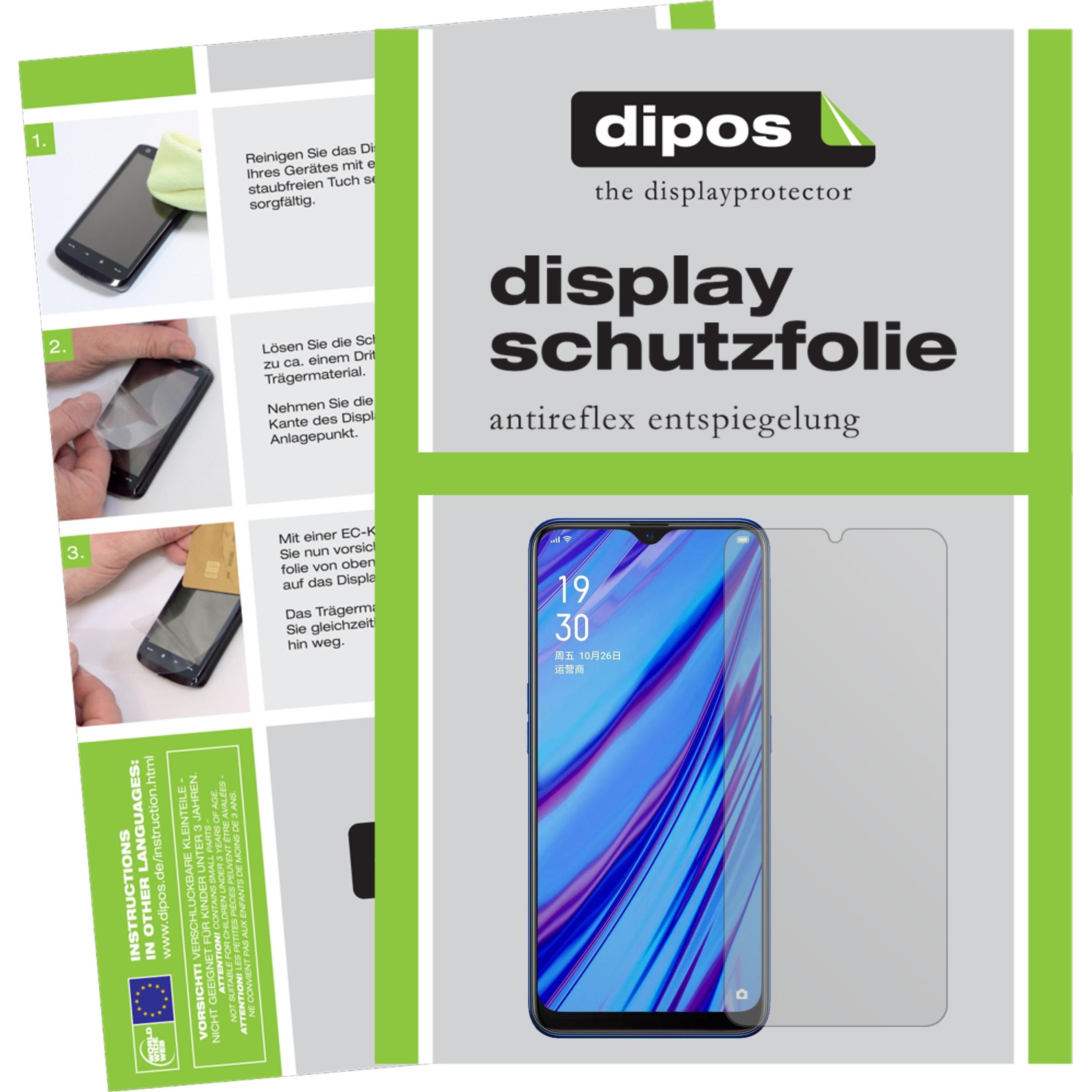 Dipos Displayschutzfolie Antireflex (1 Stück, Oppo A9), Smartphone Schutzfolie, Transparent