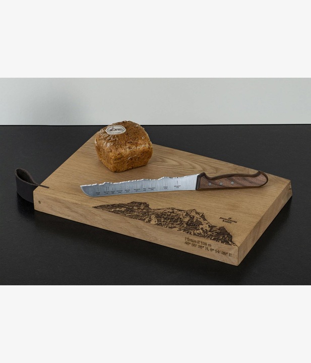 Actual product image Panorama Knife Wooden board RUSTIKAL Pilatus