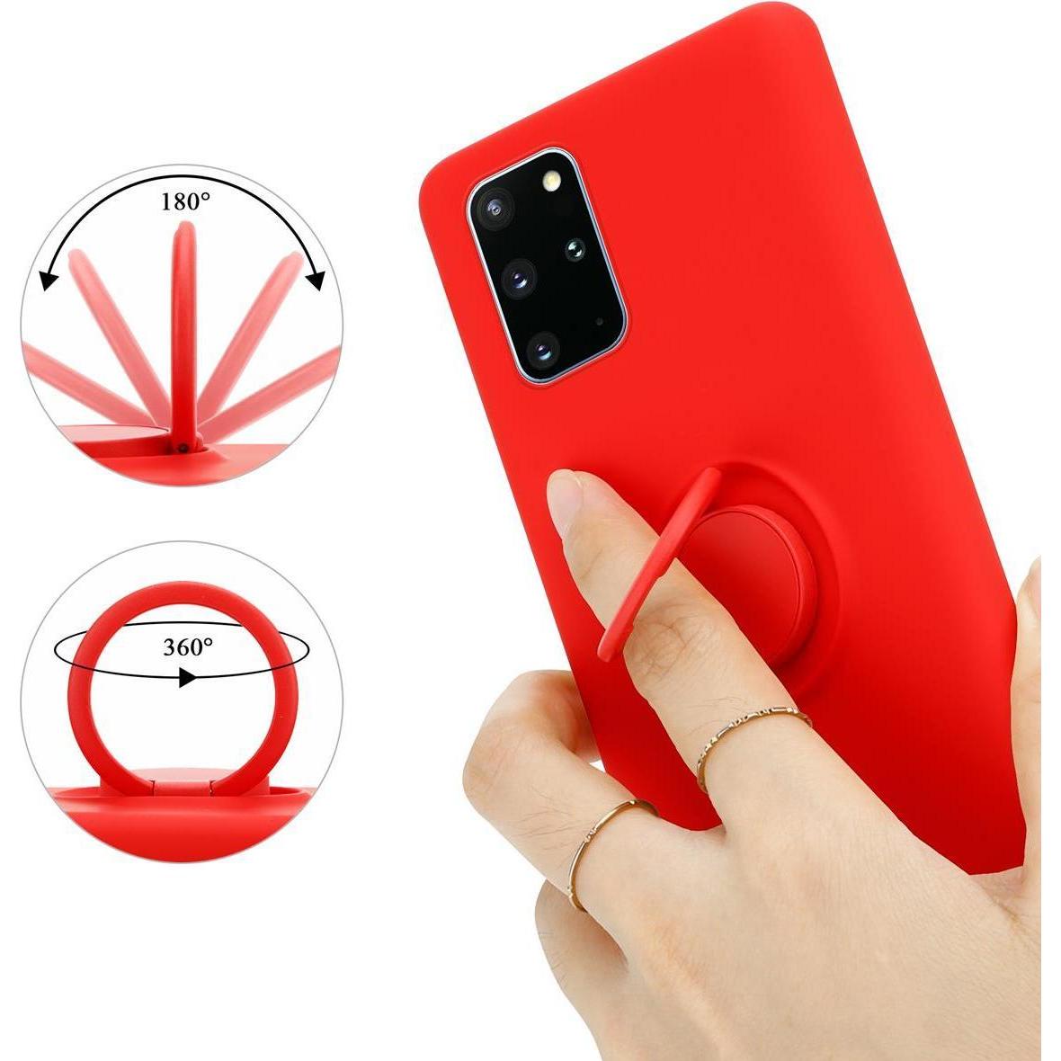 Thumbnail - Cadorabo TPU Liquid Ring Silicone Case Hülle (Samsung Galaxy S20+), Smartphone Hülle, Rot