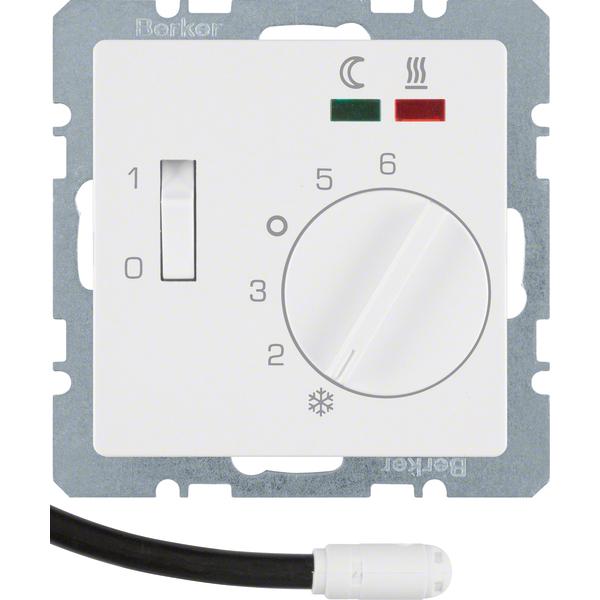 Berker BERK Fussbodentemperaturregler, Thermostat, Weiss