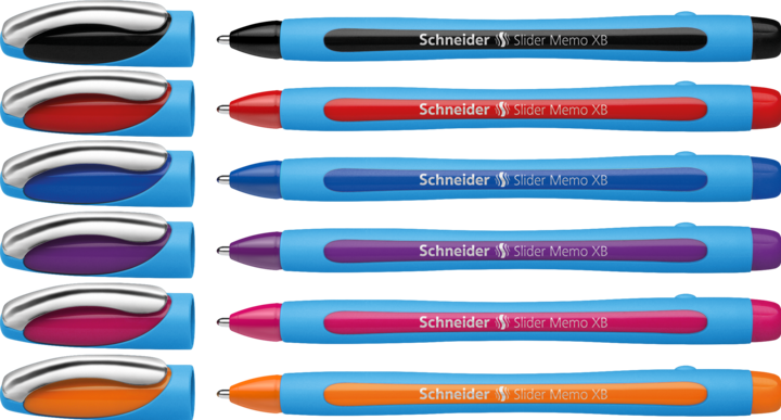 Image du produit Schneider Slider Memo Violet Stylo à bille Stick Extradick (e) (Couleurs assorties, 6 x)