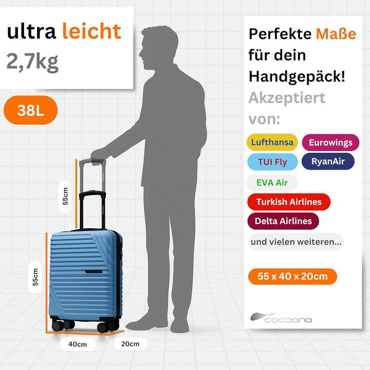Produktbild Cocoono Handgepäckkoffer mit TSA-Schloss (38 l)