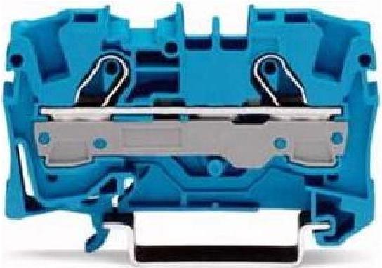 Productafbeelding Wago DIN-rail klemmenstrook 2x6mm2 blauw