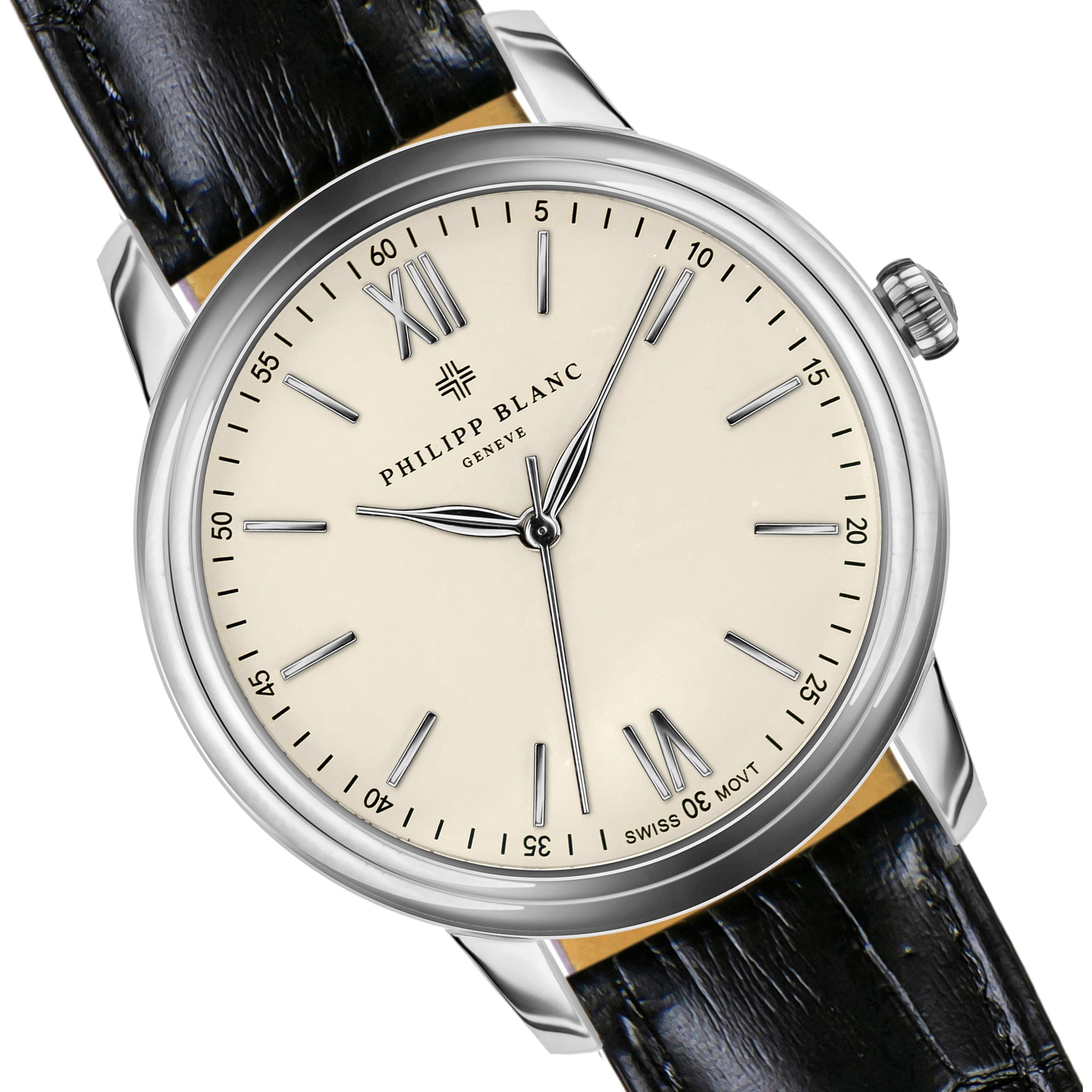 Thumbnail - Philipp Blanc, Armbanduhr, Geneva, Weiss, (40 mm)