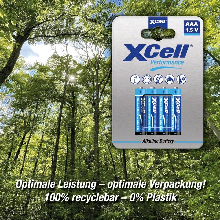 Produktbild XCell Batterie AAA LR03 4er Pappblister (4 Stk., AAA, 1300 mAh)