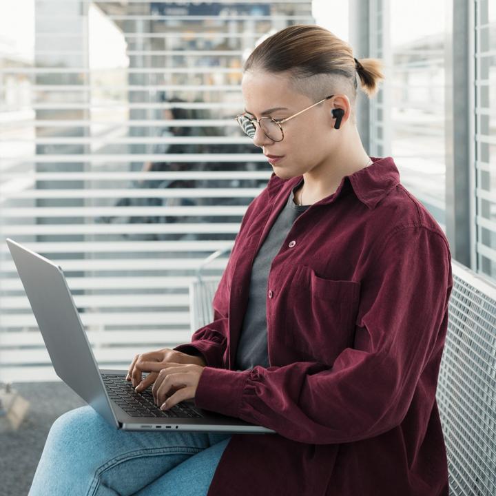 Actual product image Hama Passion Clear II in-ear headphones black (ANC, 20 h, Wireless)