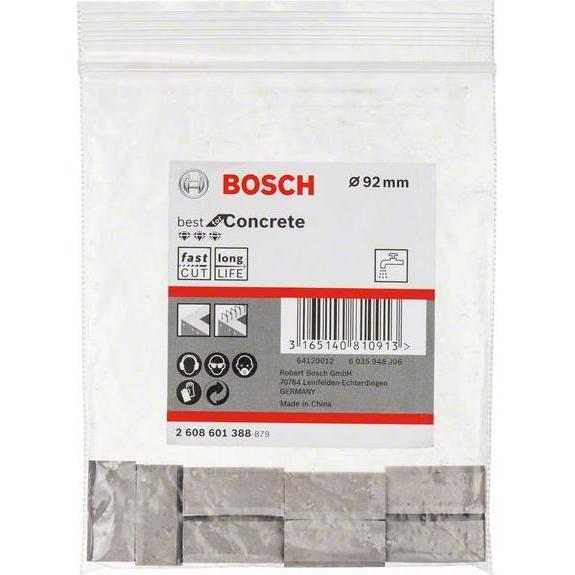 Thumbnail - Bosch Professional Zubehör, Bohrereinsatz, Segmente für Diamantbohrkronen 1 1/4-Zoll UNC Best for Concrete 8, 92 mm, 8 (...