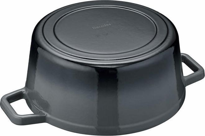 Actual product image Berndes Cocotte casserole B.IRON cast iron round 24 cm 3.75 litres black INDUCTION (Pot, Cast iron)