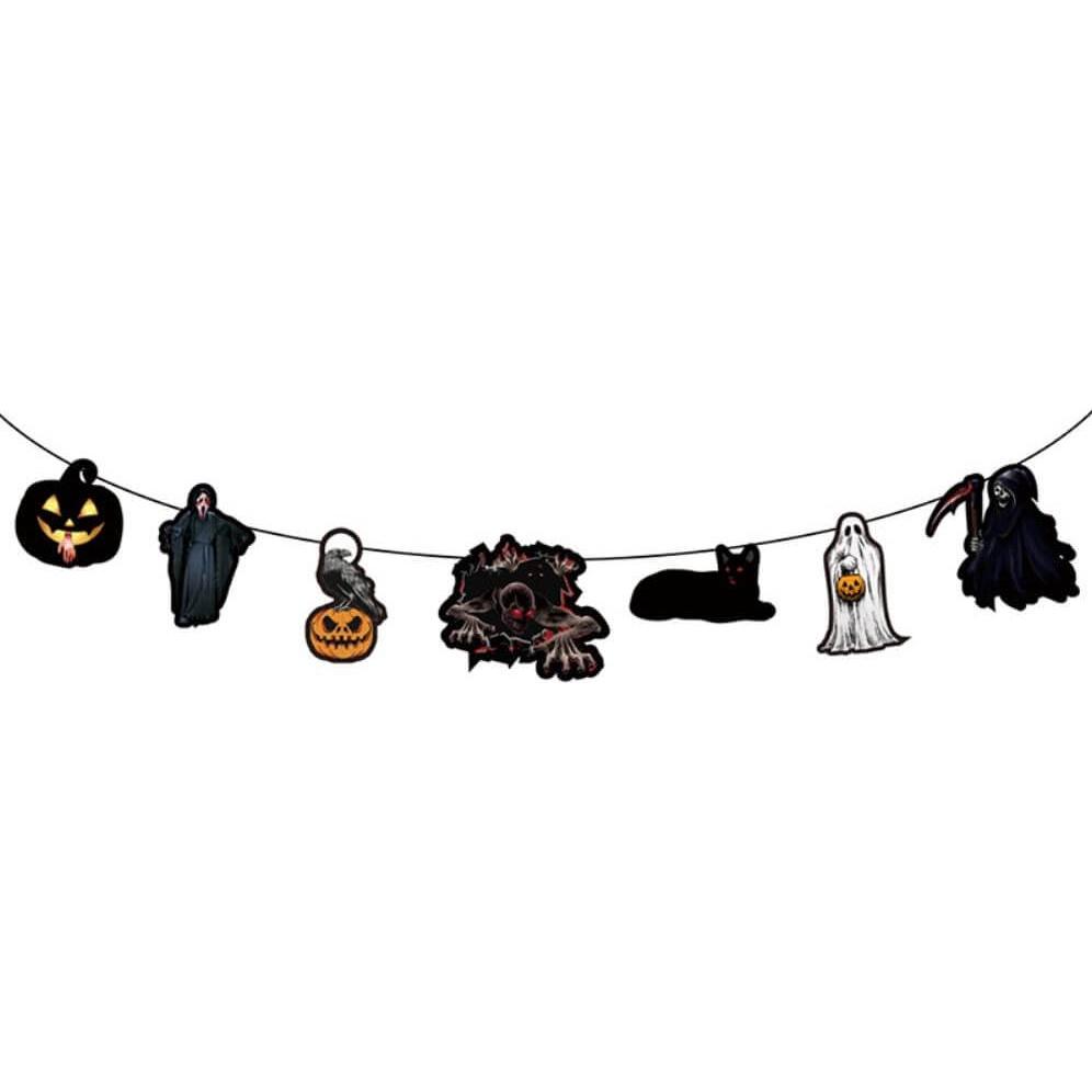 Out of the blue Halloween Partydeko gruslige Papiergirlande