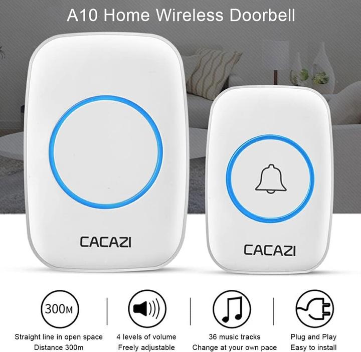 Image du produit Cbx Sonnette de porte sans fil 300M Blanc