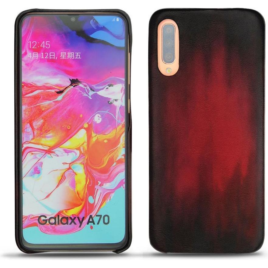 Noreve Lederschutzhülle (Samsung Galaxy A70), Smartphone Hülle, Rot