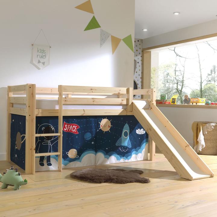Actual product image Vipack Space Shuttle half-height bed with slide (90 x 200 cm)