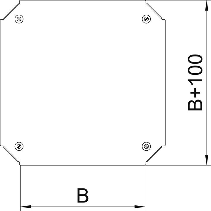 Actual product image OBO Bettermann OBO DFKM 300 DD Cover crossing for RKM 300 W=300mm, St, DD